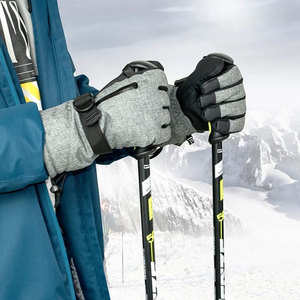 High Quality Neoprene Full Finger <b>Ski</b> <b>Gloves</b> Drawstring Closure Waterproof Breathable Customized Colors Sizes for Unisex Skiing - Product Image 3