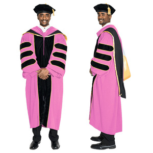 Robe de Doctorat Premium pour Professeur, Ensemble Capuche et Robe de Remise de Diplôme PhD, Grande Taille, Personnalisable, Tenue Académique Universitaire - Product Image 5