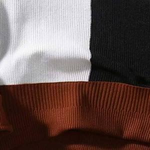 Mens Ribbed Sweater Long Sleeve Crew Neck Winter Knit Sweater Warm Stretch Breathable Anti Pilling Casual Sweater Custom Logo - Product Image 5