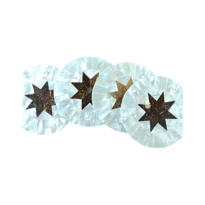 Elegant Shell Inlay <b>Drink</b> <b>Coasters</b> for Home Decor - Product Image 2