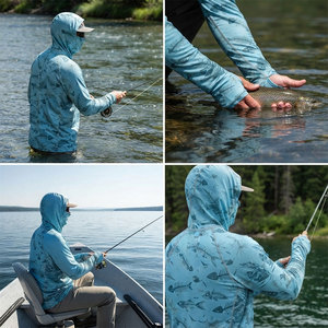 Sweat à capuche de pêche pour homme, imprimé par sublimation, motif poisson magnifique, manches longues, protection UPF 50+, léger, best-seller - Product Image 6