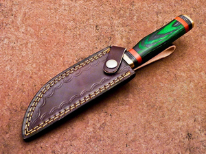 Nuevo Cuchillo Bowie de Acero de Damasco Hecho a Mano de Grado Industrial Personalizado para Camping y Caza con Mango de Madera OEM Duradero y Compacto - Product Image 6