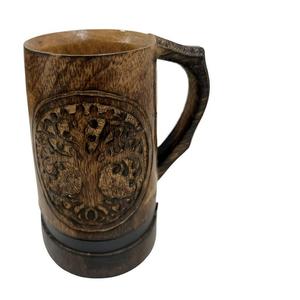 Premium Acacia Wooden <b>Beer</b> Tankard Stainless Steel Insert Handmade Mug for <b>Beer</b> Coffee Tea Outdoor Camping - Product Image 2
