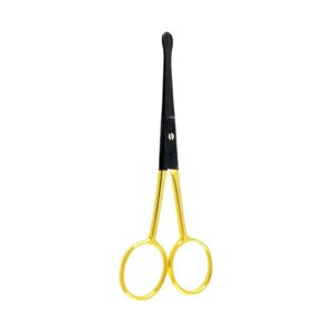 Ciseaux de maquillage en acier inoxydable avec poignée violette, pointe pointue, pour la coupe des sourcils et des cils, outil professionnel de toilettage du visage - Product Image 4