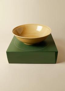 ชามเซรามิกเคลือบทรายทอง รูปทรงคลาสสิกกว้าง ผิวเรียบเนียน ปลอดภัยสำหรับอาหาร ทนความร้อน แข็งแรง เหมาะสำหรับซุป พาสต้า ของว่าง - Product Image 2