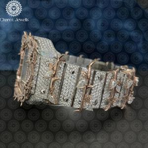 Reloj de Lujo para Hombre Charm, de Acero Inoxidable, Caja de 40 mm, Movimiento Mecánico, Fecha Automática, Detalles de Diamantes, Correa con Botón de Presión Oculto - Product Image 2