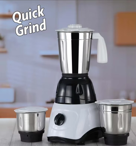 Mixeur-broyeur Mahadev Blend X 500W, 3 vitesses, électrique, 3 bacs en acier inoxydable, appareil de cuisine multifonctionnel pour broyer et mélanger - Product Image 1