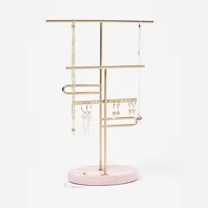 Classic Metal Jewelry Stand Decorative <b>Storage</b> Rack for Necklaces Earrings Bracelets Rings Home Vanity <b>Dressing</b> <b>Table</b> Display Or - Product Image 2