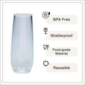 [Holar] Vasos de Champán de Plástico Acrílico de Grado Comercial, Resistentes a los Golpes, de 8 oz, Fabricados en Taiwán, para Bares, Restaurantes y Fiestas - Product Image 2