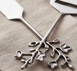 Stainless Steel Cheese Knife Set With Elegant Leaf Pattern Handles Perfect For Home Kitchen <b>Parties</b> And Wedding Tableware - Product Image 2
