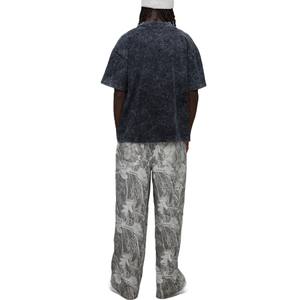 เสื้อยืดผู้ชายผ้าคอตตอนฟอกกรด ทรงหลวม สตรีทแวร์ รับผลิตแบรนด์ส่วนตัว OEM โรงงานผลิตจำนวนมาก - Product Image 2