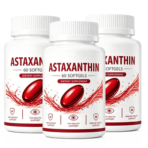 Capsules d'astaxanthine les plus vendues, 12 mg, 60 unités, 100 % pur, qualité supérieure, fournisseur en gros de capsules d'astaxanthine - Product Image 1