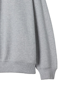 Women's Winter 100% Cotton Eco-Friendly Quarter <b>Zipper</b> Fleece Sweatshirt with Customized Sequined Logo Badge Printing - Product Image 4