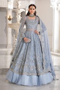 Bridal Wedding Pakistani Semi <b>Dresses</b> LehengaCholi for Women in Lavisa Style with Chunni - Product Image 3
