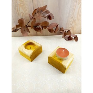 Acacia Wood Carved Candle Holder Wholesale - Handcrafted <b>Tea</b> Light <b>Stand</b> - Product Image 1