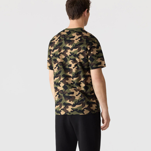 Camiseta de Camuflaje para Hombre, Estilo Urbano, Oversize, Cuello Redondo, Algodón, Manga Corta, Corte Holgado, Transpirable e Impermeable para Invierno - Product Image 4