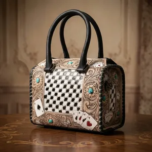 Genuine Leather Shoulder Bag Women <b>Handbag</b> Zipper Purse Portable Daily Travel Bag Luxurious Look - Product Image 2