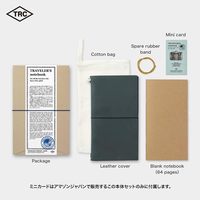 DESIGNPHIL Cuaderno de Viaje Hecho en Japón, Tamaño Regular, Tapa Dura de Cuero Genuino, Diario de Viaje Recargable, Impreso
