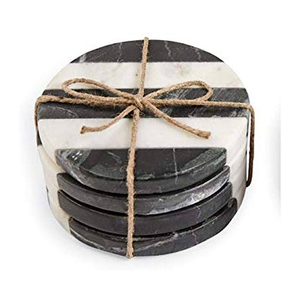 Modern Design Natural Marble Round <b>Table</b> <b>Mats</b> & Pads Eco-Friendly Durable Washable Stone Drink Accessories - Product Image 5