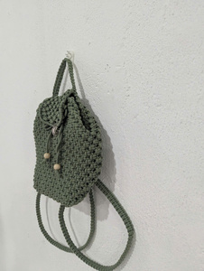 Sac à dos bohème en macramé fait main, tendance, portable, grande capacité, en tissu tissé, pour un usage quotidien et des escapades de week-end - Product Image 5