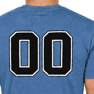 Camiseta Ajustada Azul Acero para Hombre, Manga Corta, Cuello Redondo, Estampado Personalizado, Corte Slim, Informal, de Algodón, Venta al por Mayor, Ropa Urbana Deportiva - Product Image 4