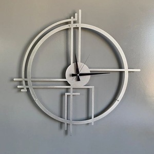 Horloge murale rectangulaire minimaliste en fer, mouvement mécanique, affichage à aiguilles, finition noire, décoration moderne pour la maison, sonnerie horaire - Product Image 3