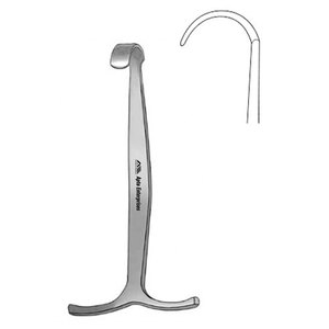 Retractor de rodilla Smillie, instrumento quirúrgico de acero inoxidable con hoja de 13mm de ancho X 18mm de longitud, herramienta ortopédica - Product Image 1