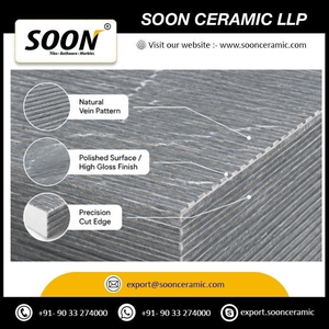 Losa de Mármol Magnética Negra con Superficie Acanalada, Decoración de Pared para Sala de Estar, Diseño Contemporáneo, Piedra Impermeable en Forma de Losa Grande - Product Image 6
