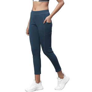 Leggings de yoga à rayures latérales pour femmes, taille haute, effet ventre plat, extensibles, respirants, sans coutures, effet visuel - Product Image 2