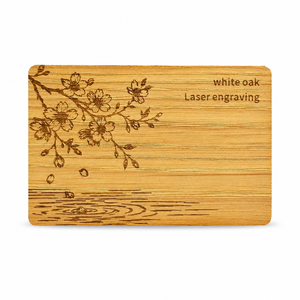 Carte intelligente programmable et réinscriptible CALA en chêne blanc personnalisée avec puce RFID NFC NTAG213/215/216 - Product Image 2