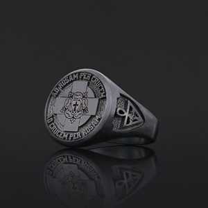 Bague BOJ RCJ 005 personnalisée en argent et diamant, bague de diplôme universitaire unisexe, cadeau pour les occasions de fête, prix bas - Product Image 2