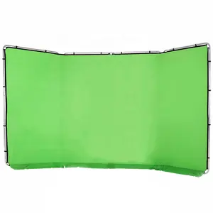 Focus Panoramic Background 13' Chroma Key Green Lastolite LL LB7622 Cover with Frame 4m