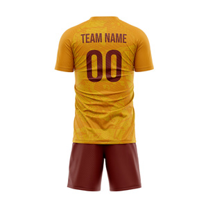 Custom Heat-Transfer Printed Soccer Jersey Set Men's Adult Short Sleeve Breathable Anti-Bacterial Quick Dry Summer Team <b>Name</b> - Product Image 4