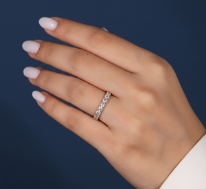 Anillo de Diamante de 0.80 Quilates Creado en Laboratorio, Anillo de Diamante de Oro Amarillo, Anillo de Compromiso y Matrimonio - Product Image 5