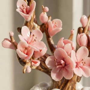 Jarrón de Cerámica con Acabado Perlado Estilo Shabby Chic para Decoración de Mesa, de 8 a 16 Pulgadas, con Rosas Rosadas - Product Image 3