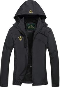 Waterproof Hooded Windbreaker <b>Jacket</b> With Zipper Closure And Stand Collar For Outdoor Activities Autumn Wear - Product Image 3