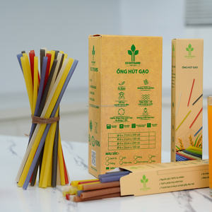 Pailles de boisson alternatives au plastique, développées à partir de matériaux de riz, favorisant des pratiques hôtelières écologiques - Product Image 1
