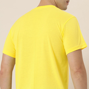 <b>Mens</b> <b>Yellow</b> O Neck Short Sleeve T <b>Shirt</b> Black Letter Print Slim Fit Casual Jersey Knitted Cotton Breathable Front Logo <b>mens</b> - Product Image 3