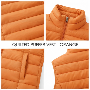 Women Puffer Vest Lightweight Quilted Sleeveless Jacket Warm Winter Outerwear Casual <b>Stand</b> Collar Zip Up Vest for Outdoor Travel - Product Image 4