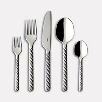 Ensemble de couverts modernes noirs finition mate, compatibles lave-vaisselle, en métal, pour mariage, dîner, maison, restaurant, hôtel, vaisselle de table