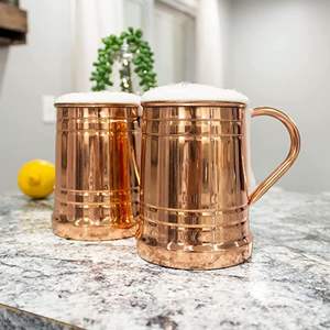 Tazas de Cerveza de Cobre Real de Alta Calidad, 400 ml, Ecológicas, Aptas para Alimentos, con Asa, para Oficina, Picnics y Bares, Precio al por Mayor Personalizado - Product Image 2