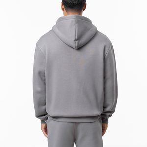 ชุดวอร์มผู้ชายคุณภาพสูง ผ้าฝ้ายฟลีซ ระบายอากาศได้ดี ทรงหลวมใหญ่ โอเวอร์ไซส์ มีฮู้ด ซิปแบบสวมใส่สบาย - Product Image 5