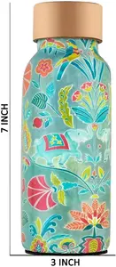 Botella de Agua de Cobre Puro para el Bienestar Diario, Botella de Agua para la Oficina y la Escuela, Hidratación, Acabado Artesanal Atemporal - Product Image 2