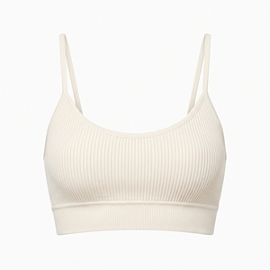 Women's Winter Ribbed Knit Bralette <b>Layering</b> Casual Fitted Knit <b>Top</b> OEM ODM Wholesale Factory Custom Logo Low MOQ - Product Image 2