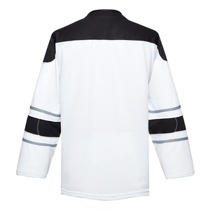 เสื้อฮอกกี้น้ำแข็งทีมสั่งทำพิเศษ แบบซับลิเมชั่น โพลีเอสเตอร์ 100% ระบายอากาศ แห้งเร็ว แขนยาว คอวี ขายส่ง - Product Image 2