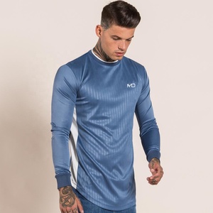 เสื้อยืดแขนยาวผู้ชายคุณภาพสูง ระบายอากาศได้ดี ผลิตจากโพลีเอสเตอร์/คอตตอน คอกลม ทรงสปอร์ต สำหรับออกกำลังกาย ไซส์ใหญ่ แห้งเร็ว - Product Image 3