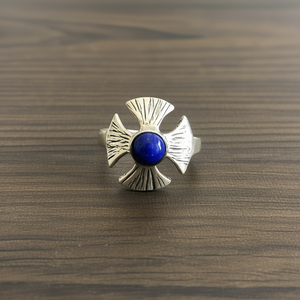 Designer Fashion <b>Ring</b> with Lapis 2.8 Grams - Product Image 3