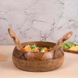 ชามสลัดไม้มะม่วงพร้อมที่คีบเสิร์ฟ - Product Image 2
