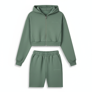 Conjunto Deportivo Negro para Mujer con Detalles Rosados, Sudadera con Capucha y Cremallera, Pantalones, Ropa Casual de Otoño, Corte Regular - Product Image 5