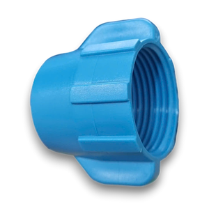 Blue Virgin Plastic Female Garden Hose Connector 25mm <b>Threaded</b> Irrigation Fitting Anti-blowout Locking Design ISO Certified - Product Image 3
